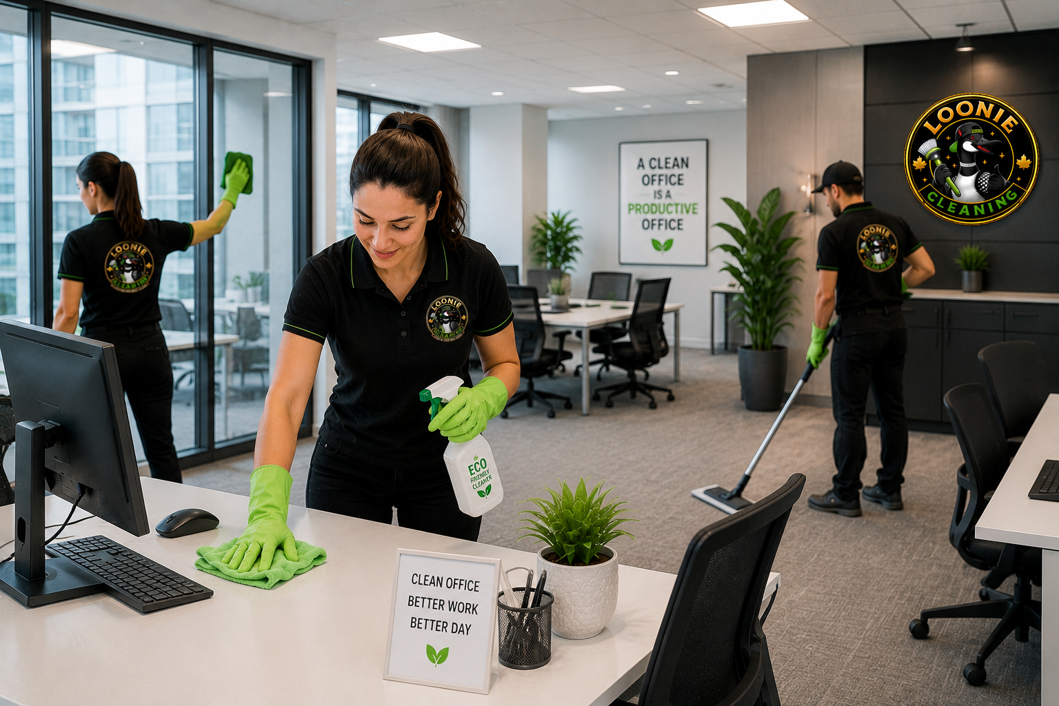 Professional office cleaning service by Loonie Cleaning Services